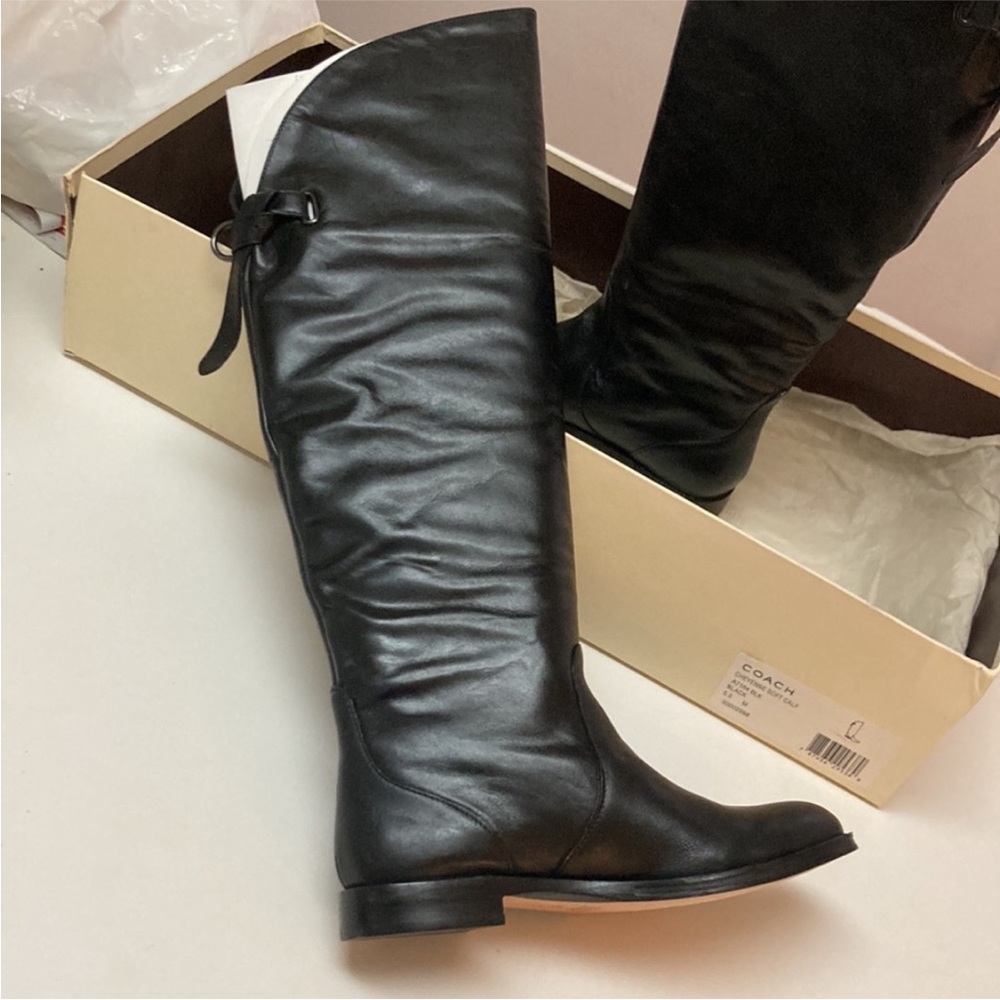 Authentic BNIB Coach Leather Boots